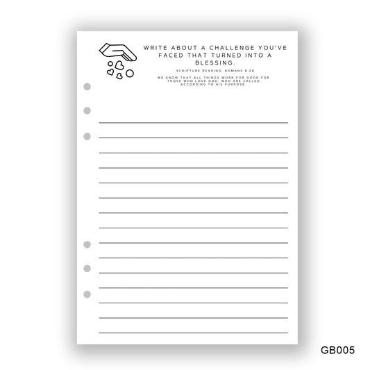 Challenge Journaling Page - Paper products
