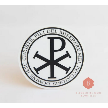 Chi-Rho Jesus Prayer Catholic Sticker - Decorative Stickers