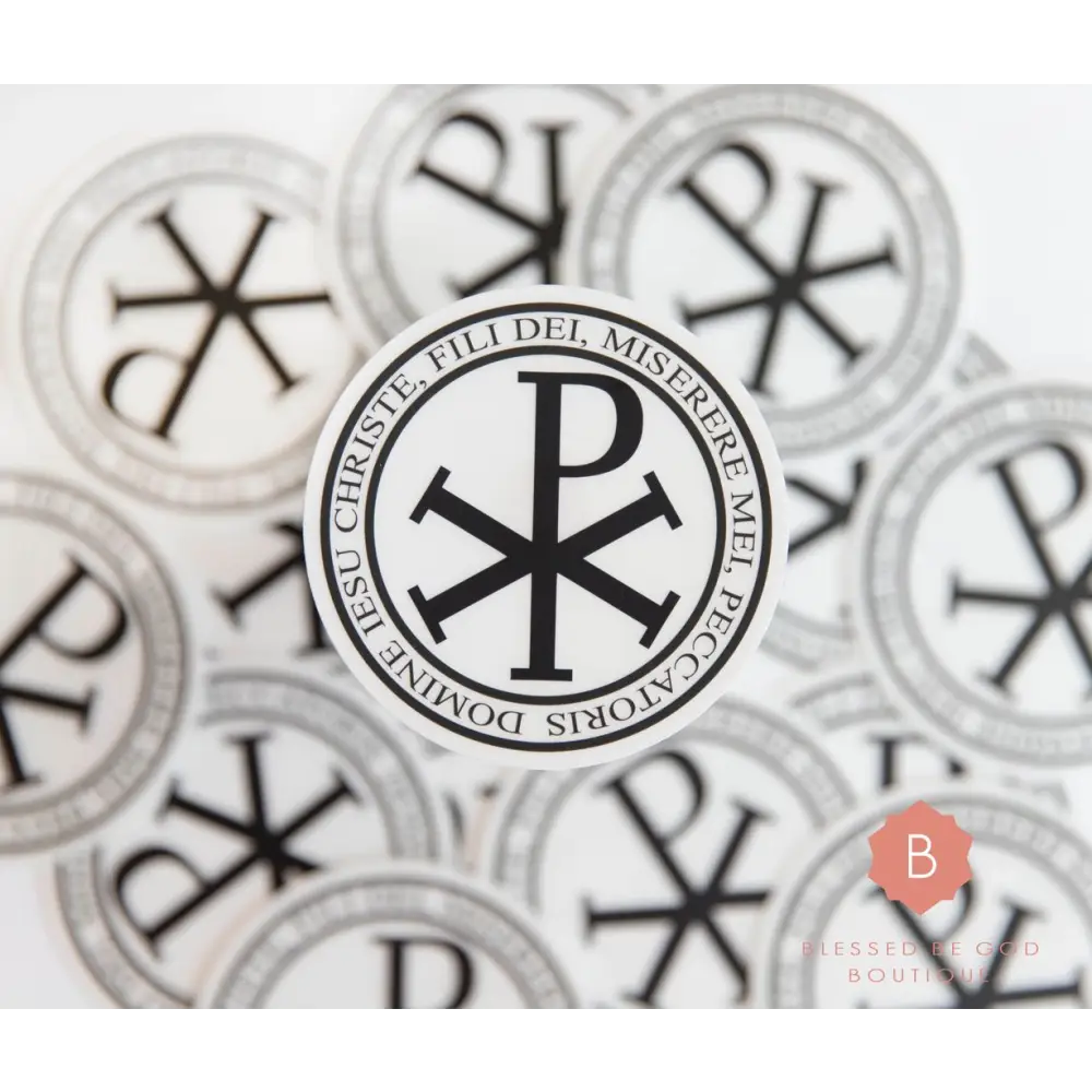 Chi-Rho Jesus Prayer Catholic Sticker - Decorative Stickers