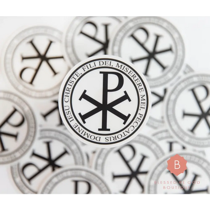 Chi-Rho Jesus Prayer Catholic Sticker - Decorative Stickers