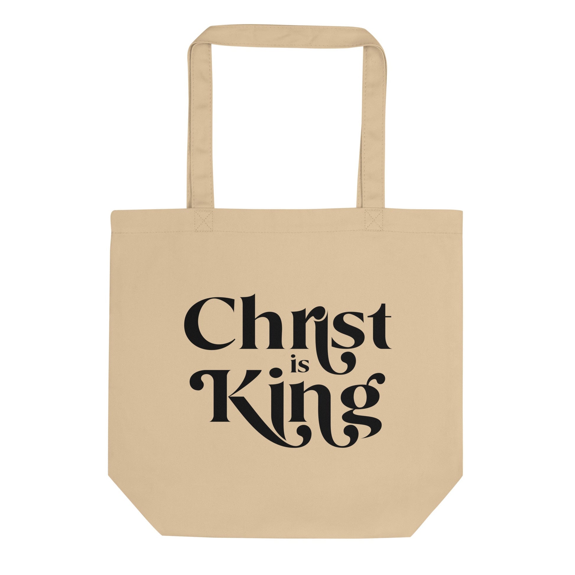 Christ is King Catholic Tote Christian tote Christian purse Faith Religious bag women’s gift overnight bag Eco Tote Bag