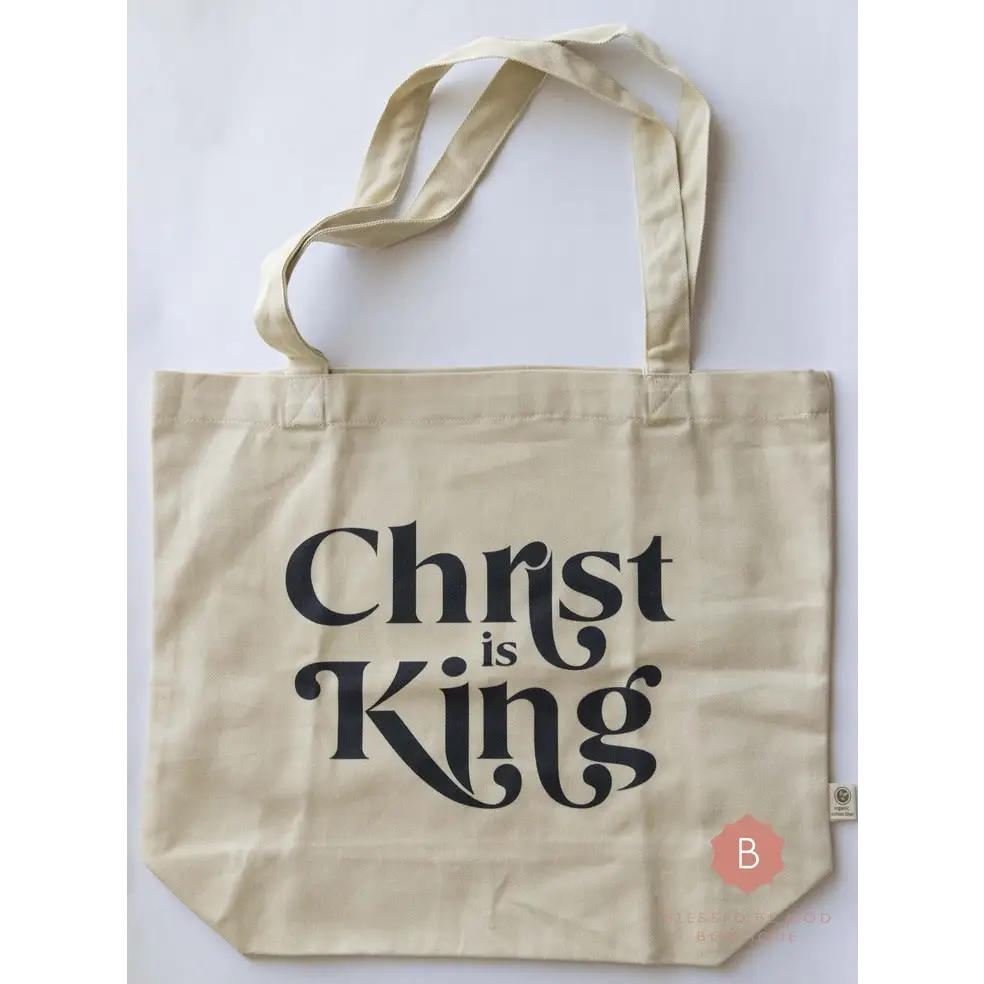 Christ is King Catholic Tote Christian tote Christian purse Faith Religious bag women’s gift overnight bag Eco Tote Bag