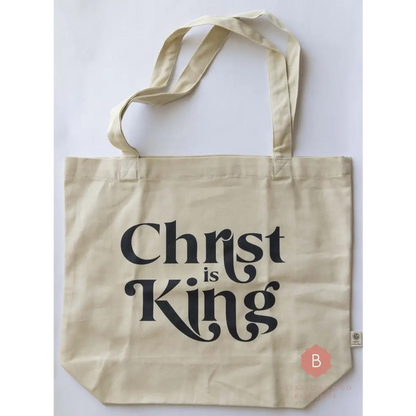 Christ is King Catholic Tote Christian tote Christian purse Faith Religious bag women’s gift overnight bag Eco Tote Bag