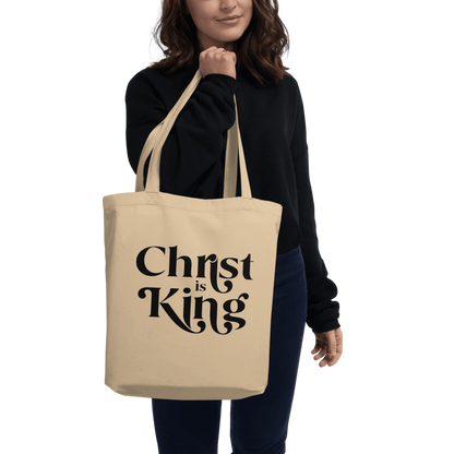 Christ is King Catholic Tote Christian tote Christian purse Faith Religious bag women’s gift overnight bag Eco Tote Bag