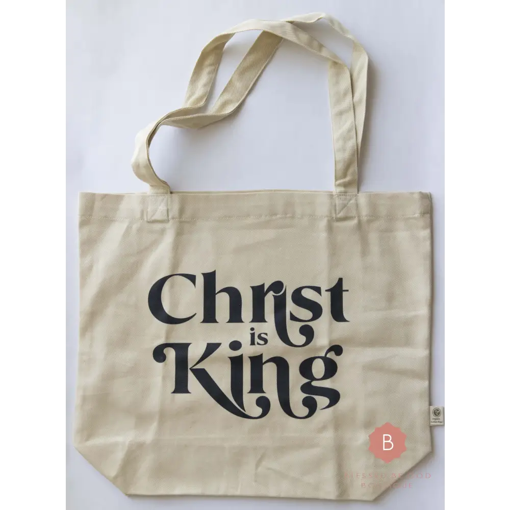Christ is King Catholic Tote - RTS - tote