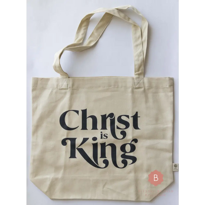 Christ is King Catholic Tote - RTS - tote
