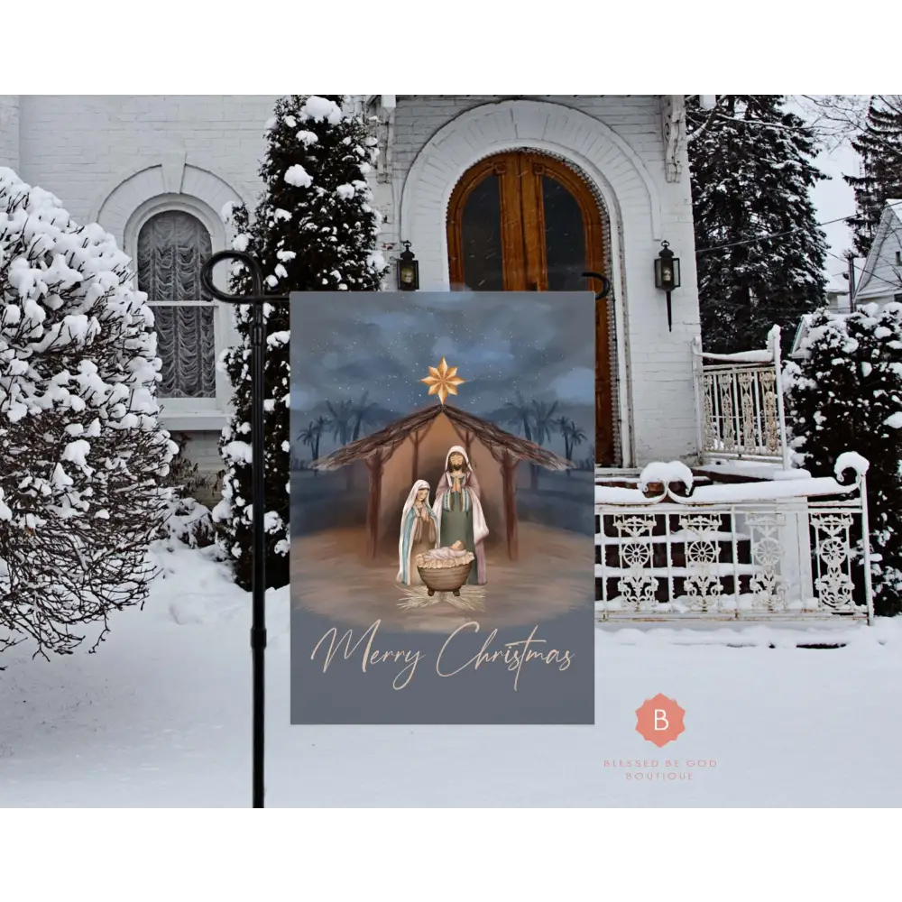 Christmas Catholic Garden Flag - 12’’ × 18’’ - Home Decor