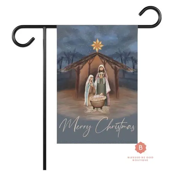 Christmas Catholic Garden Flag - 12’’ × 18’’ - Home Decor