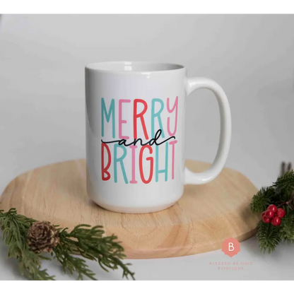 Christmas mug Merry and Bright - Mug