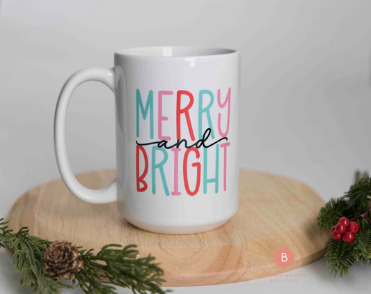 Christmas mug Merry and Bright - Mug