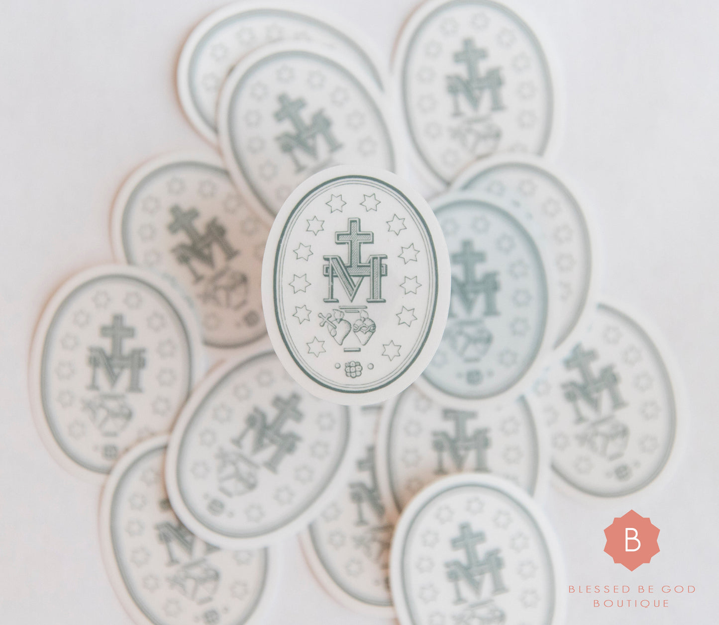CLEAR Miraculous Medal Sticker - sticker