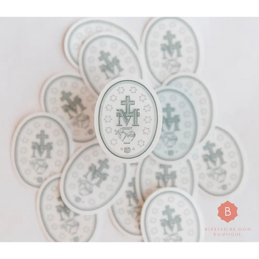 CLEAR Miraculous Medal Sticker - sticker