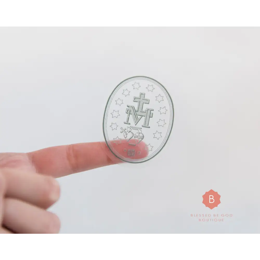 CLEAR Miraculous Medal Sticker - sticker