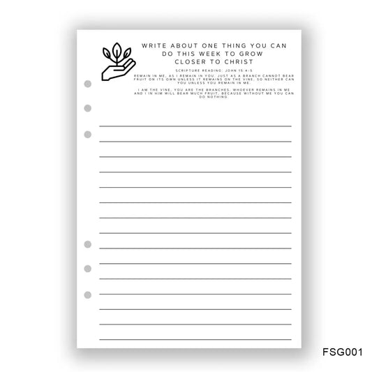 Closer to Christ Journaling Page - Paper products