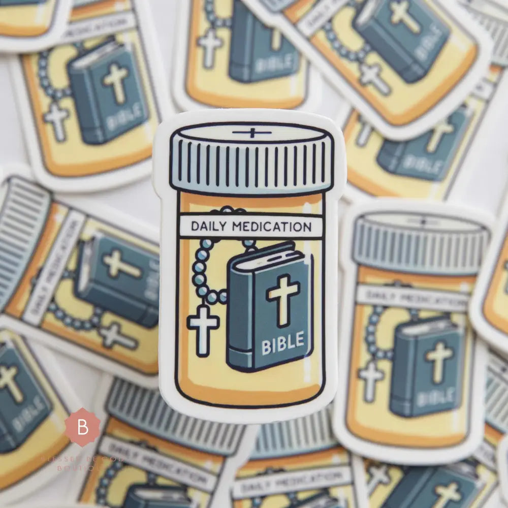 Daily Medication sticker Catholic Vinyl Sticker - sticker