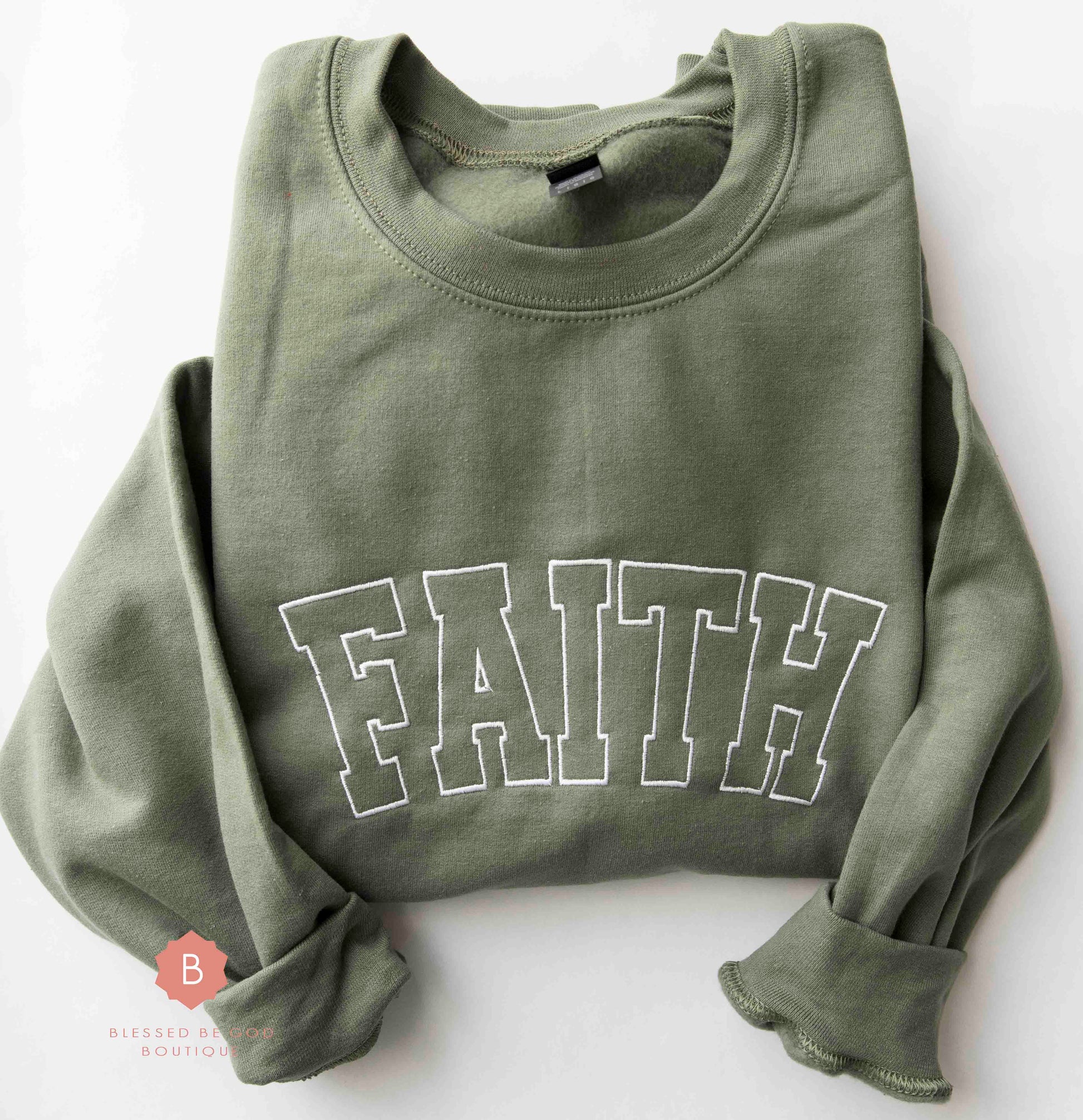 Faith Embroidered Christian Sweatshirt - Sweatshirt