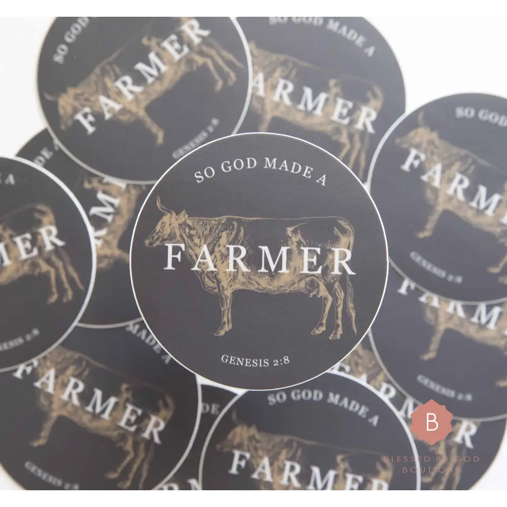 Farmer Sticker Catholic Vinyl Sticker - sticker