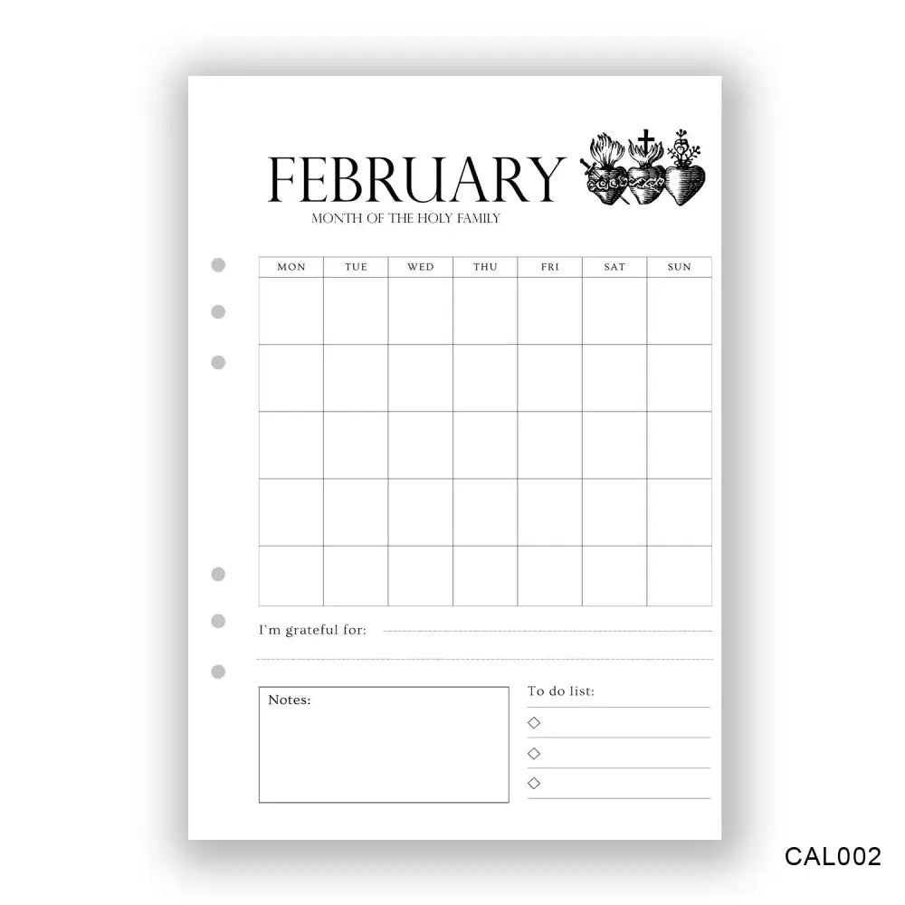 February Journaling Page - Paper products