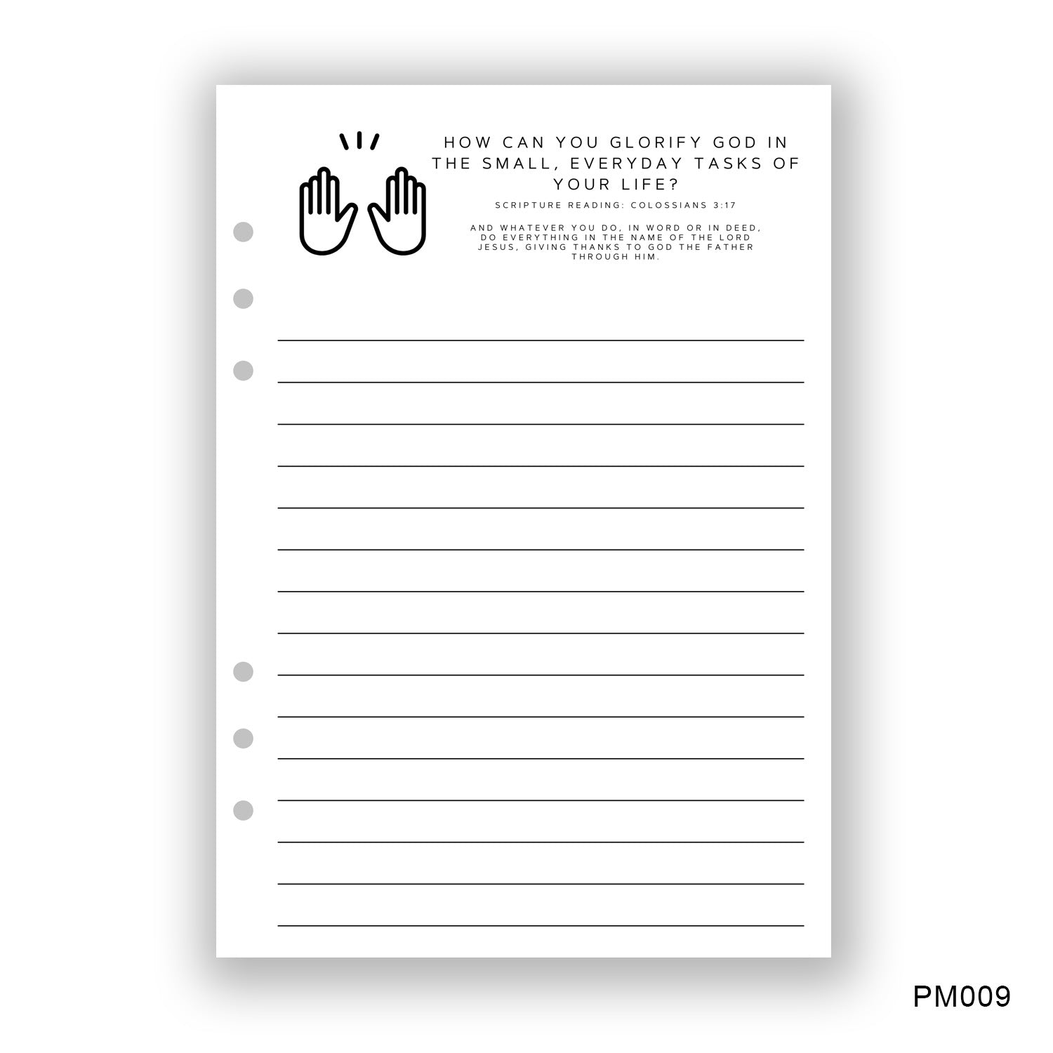 Glorifying God Journaling Page - Paper products