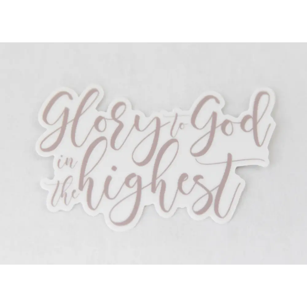Glory to God Sticker Catholic Vinyl Sticker