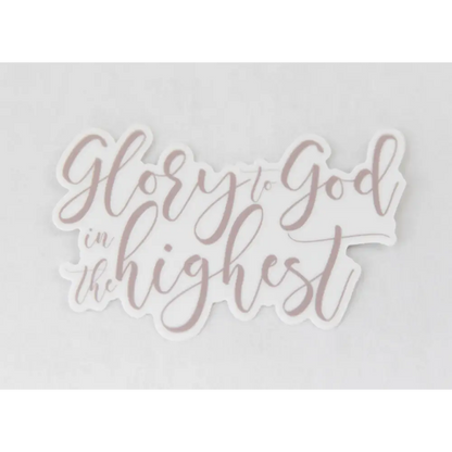Glory to God Sticker Catholic Vinyl Sticker