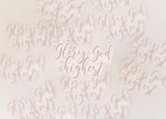 Glory to God Sticker Catholic Vinyl Sticker
