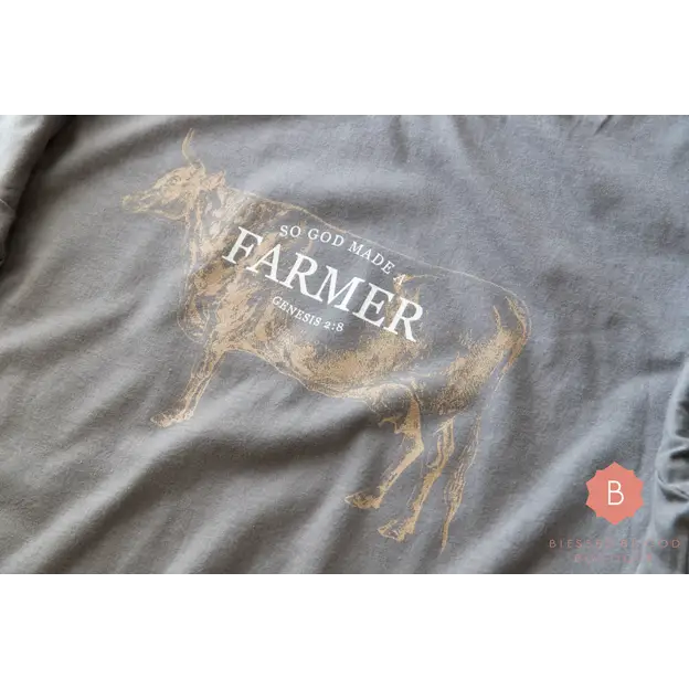 God Made a Farmer Catholic t-shirt - T-Shirt