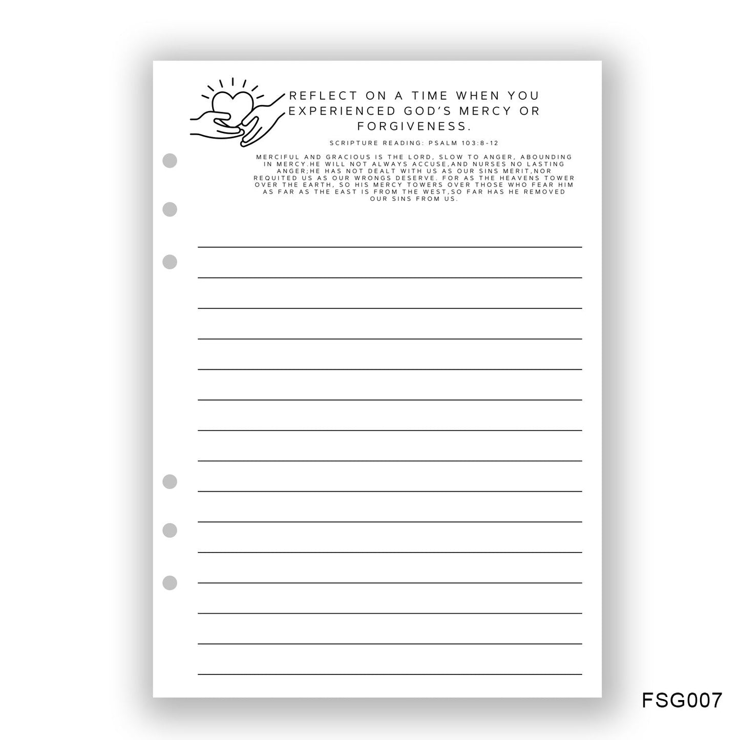 God’s Mercy Journaling Page - Paper products