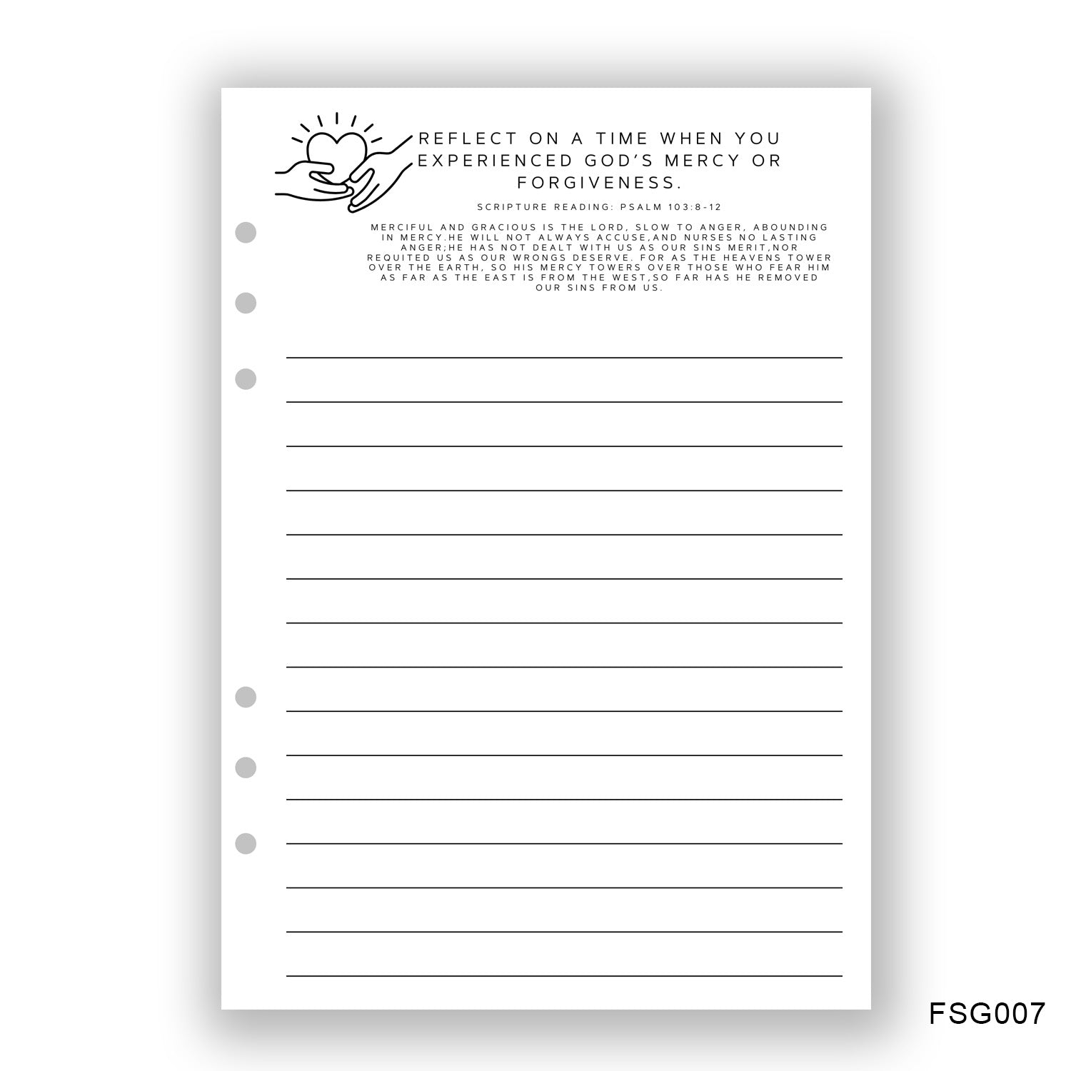 God’s Mercy Journaling Page - Paper products