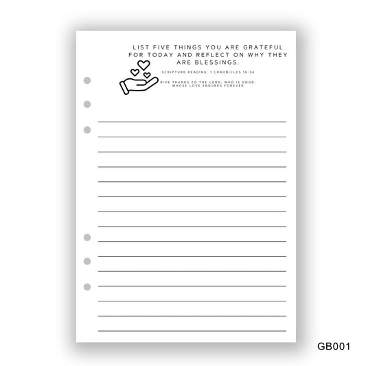 Grateful Journaling Page - Paper products