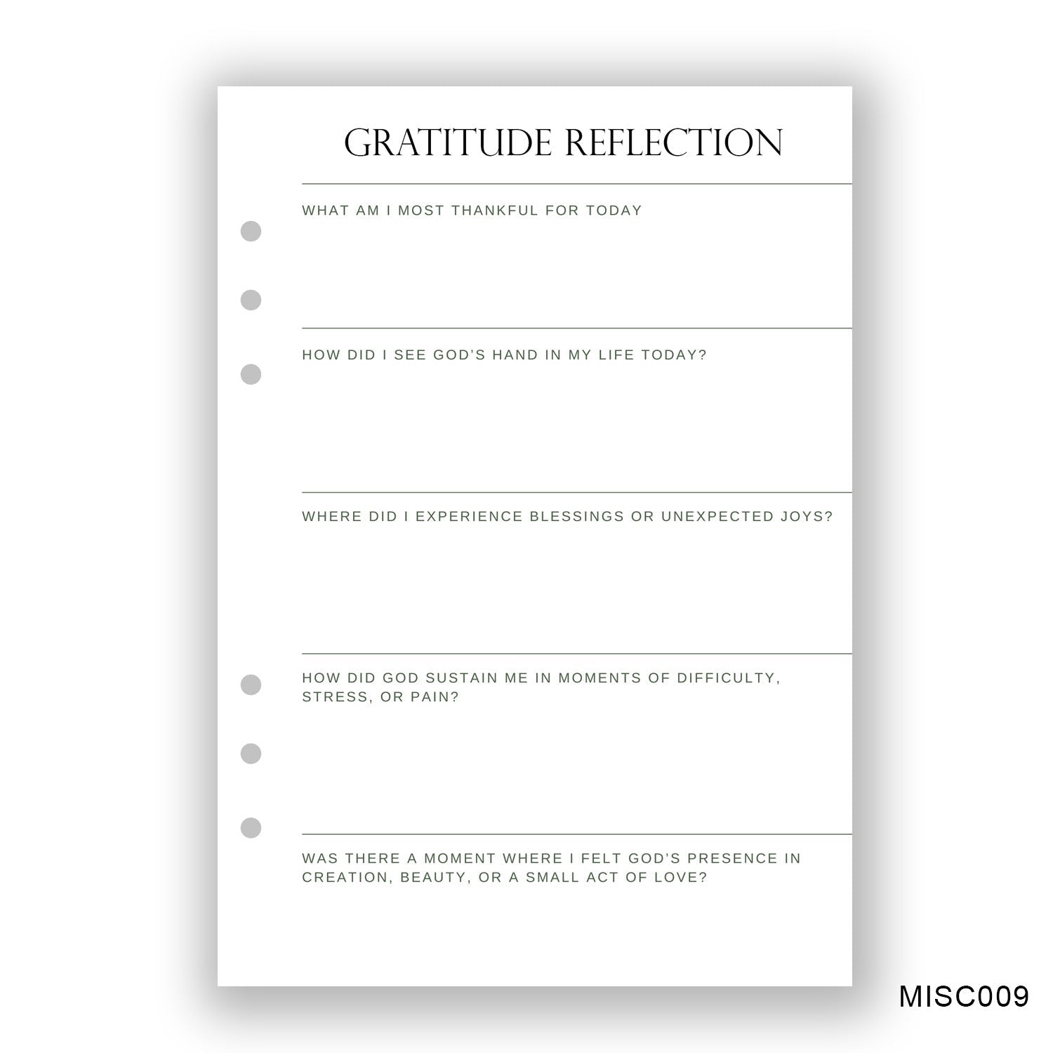 Gratitude Journaling Page - Paper products