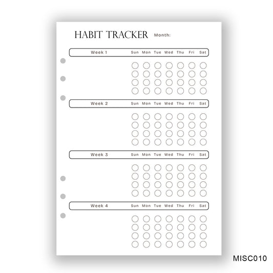 Habit Tracker Journaling Page - Paper products