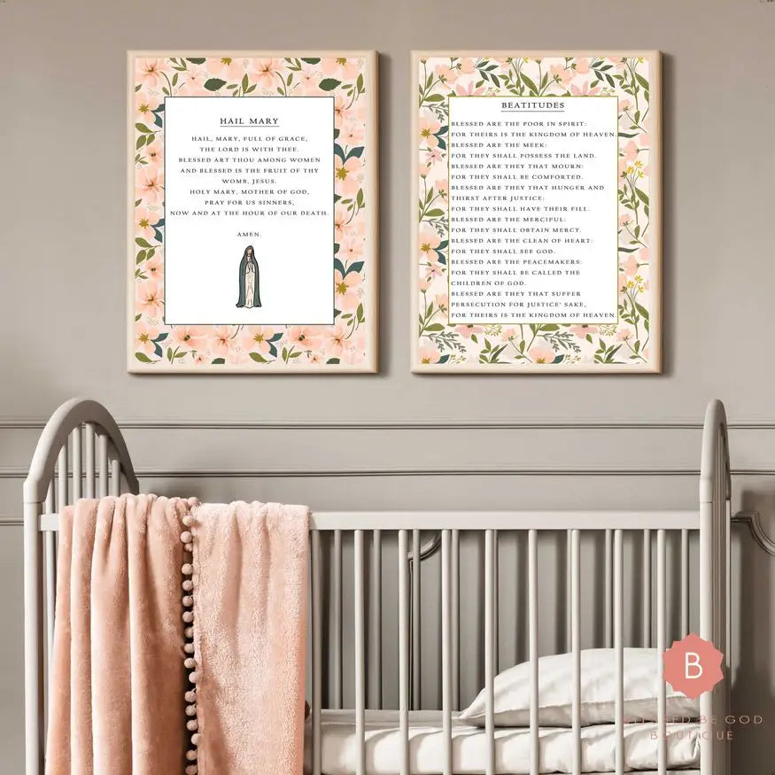 Hail Mary Catholic Art 12x16 - Posters Prints & Visual Artwork