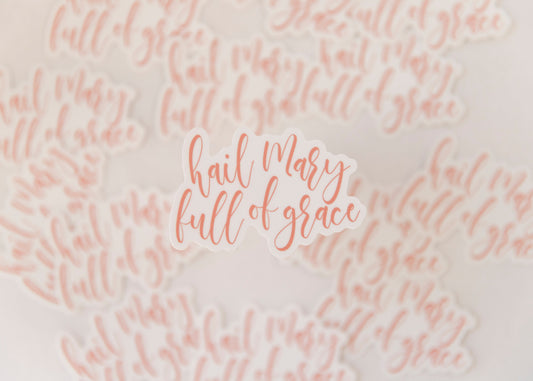 Hail Mary Sticker Catholic Vinyl Sticker - sticker