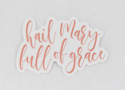 Hail Mary Sticker Catholic Vinyl Sticker - sticker