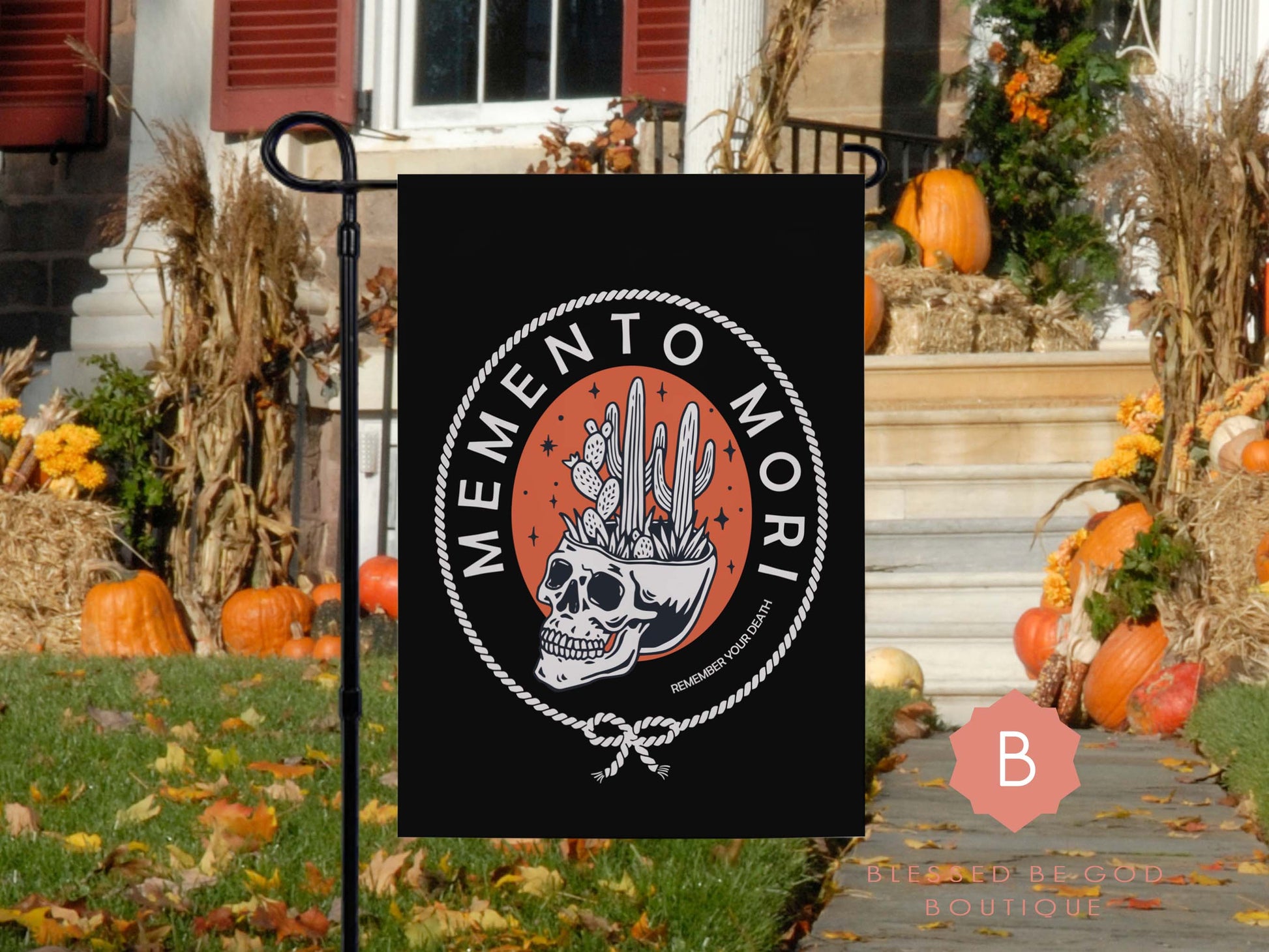 Halloween Catholic Garden Flag - 12’’ × 18’’ - Home Decor