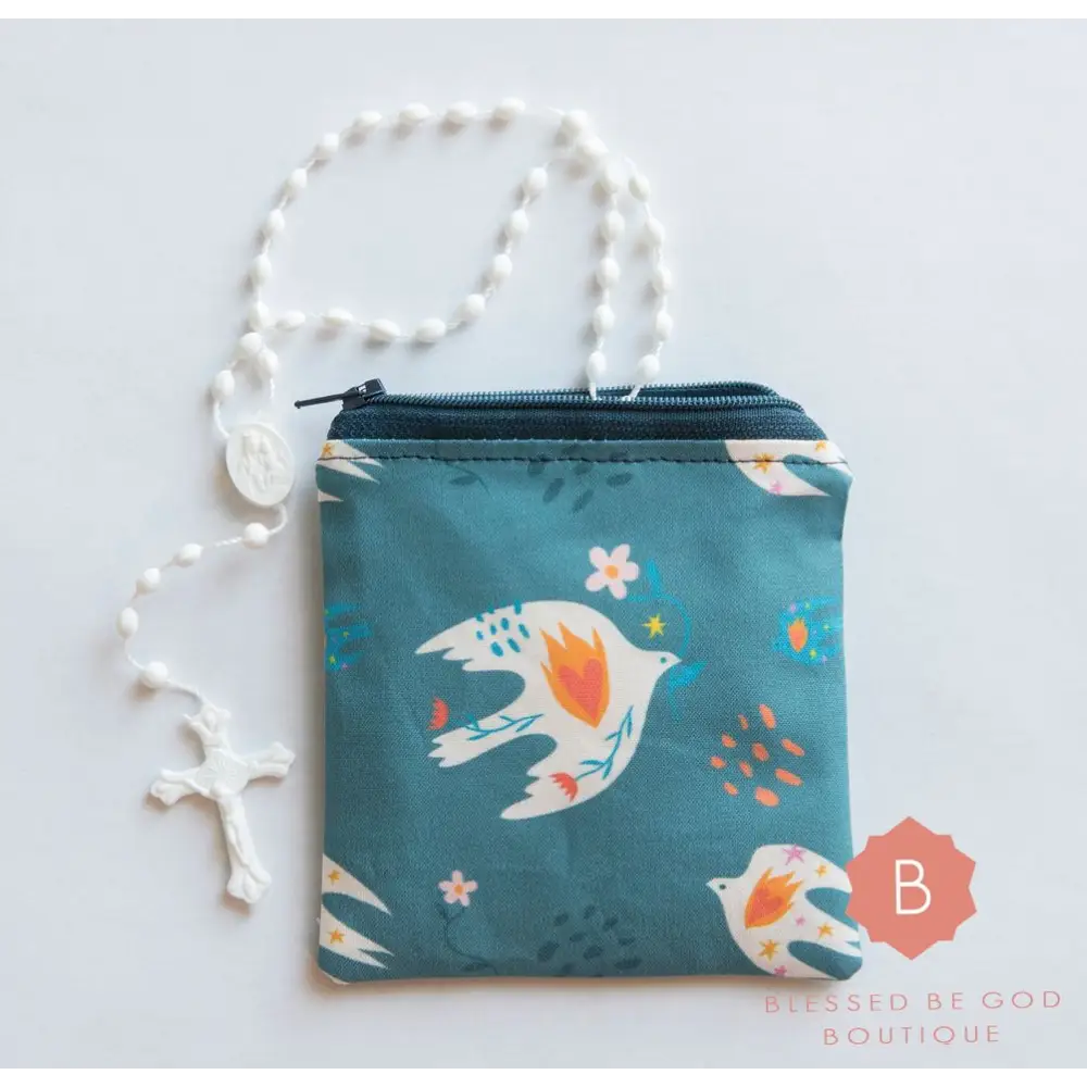 Holy Spirit Catholic Rosary Holder Coin Purse Veil Purse Rosary case - rosary pouch