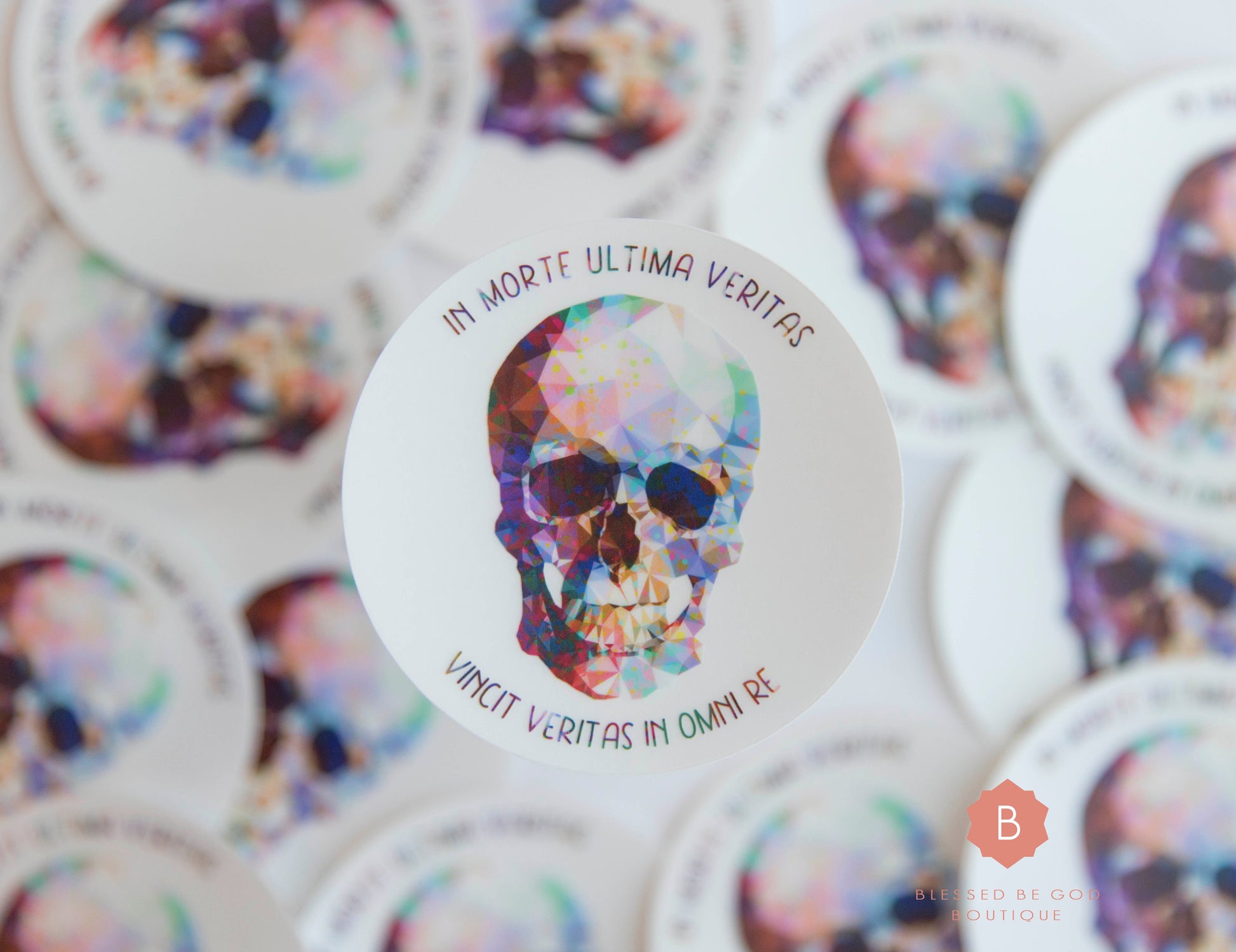 In Morte Ultima Veritas Catholic Vinyl Sticker - sticker