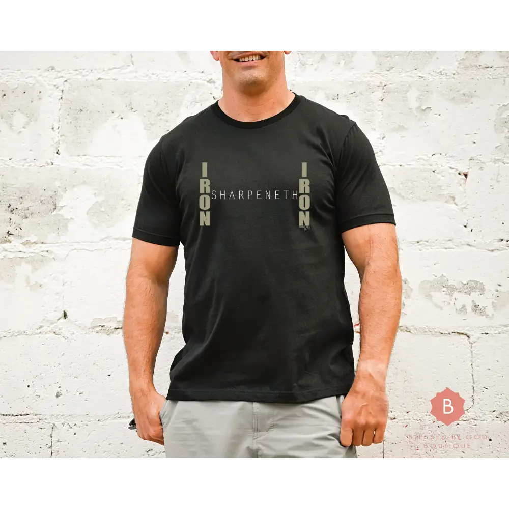 Iron Sharpens Iron Men’s Catholic t-shirt