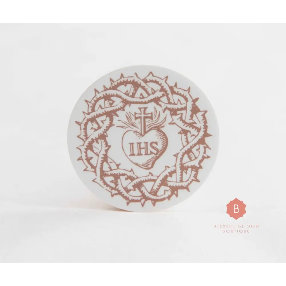 Jesus IHS Crown of Thorns Catholic Sticker - Decorative Stickers