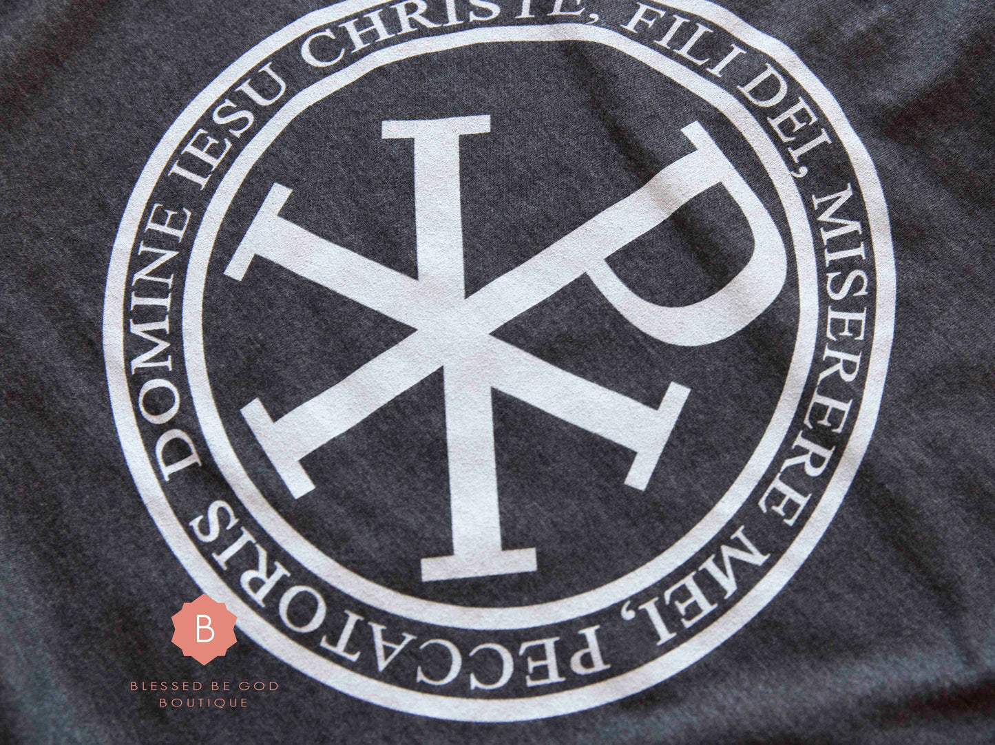 Jesus Prayer Chi-Rho Men’s Catholic tee shirt - T-Shirt