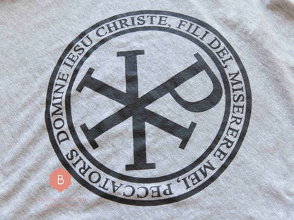 Jesus Prayer Men’s Catholic t-shirt Chi-Rho - T-Shirt