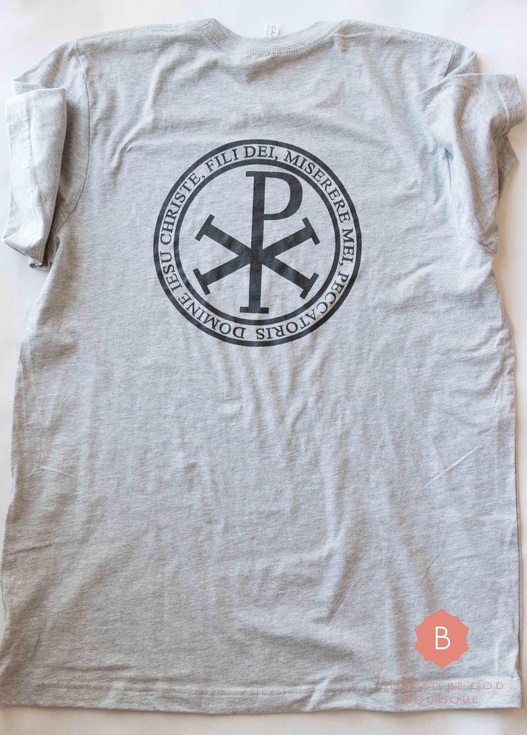 Jesus Prayer Men’s Catholic t-shirt Chi-Rho - T-Shirt