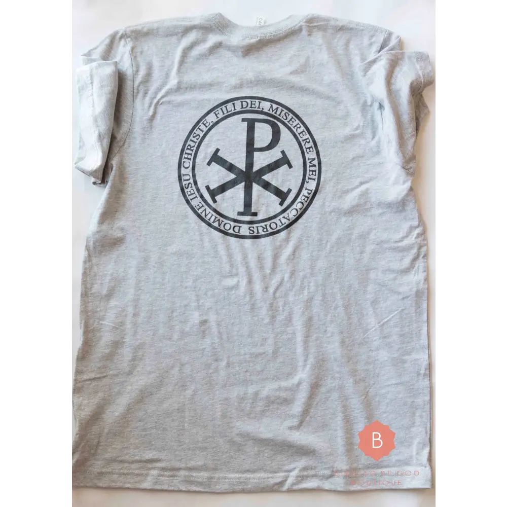 Jesus Prayer Men’s Catholic t-shirt Chi-Rho - T-Shirt