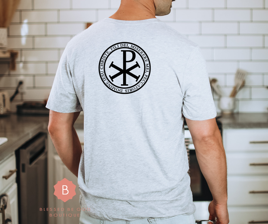Jesus Prayer Men’s Catholic t-shirt Chi-Rho - T-Shirt