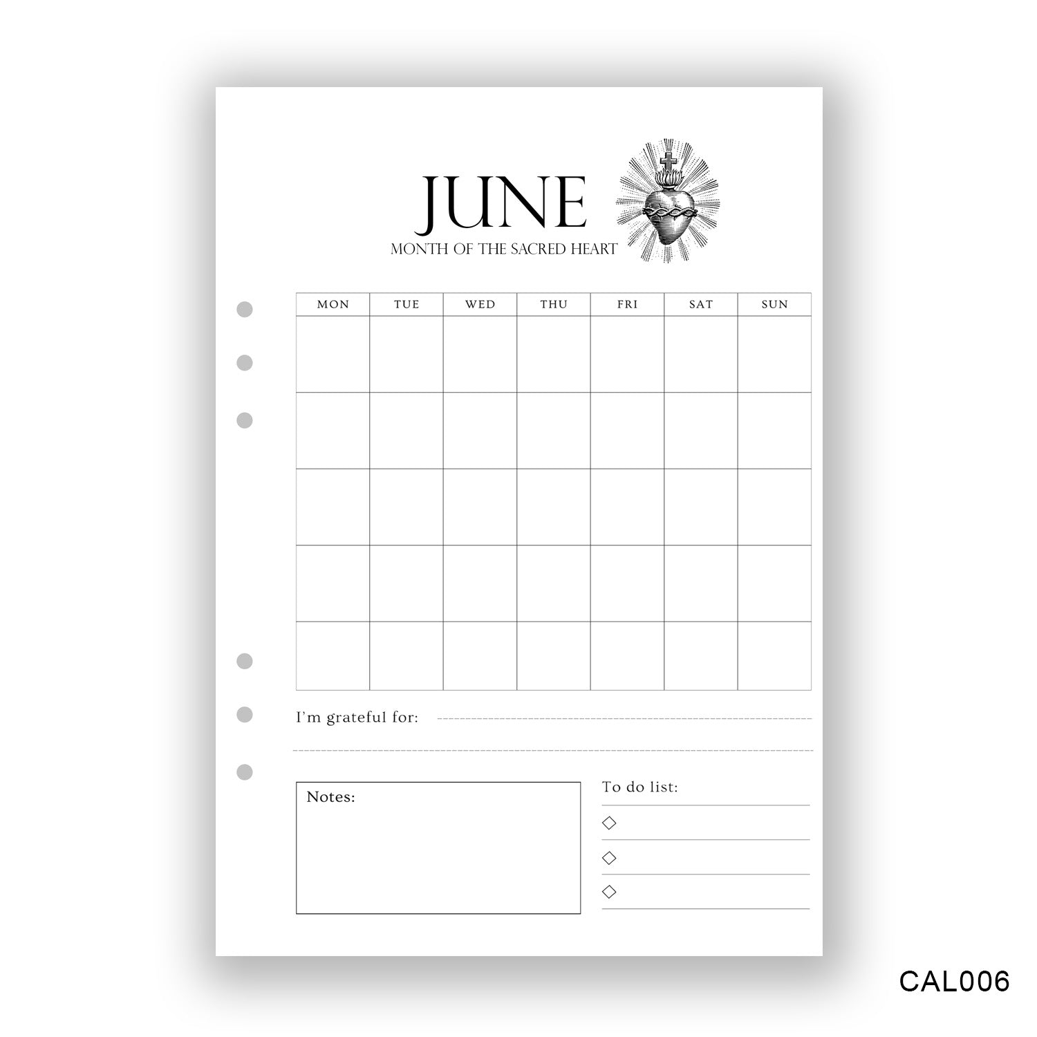 June Journaling Page - Paper products