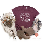 Lattes, Leaves and Latin Mass, Catholic t-shirt