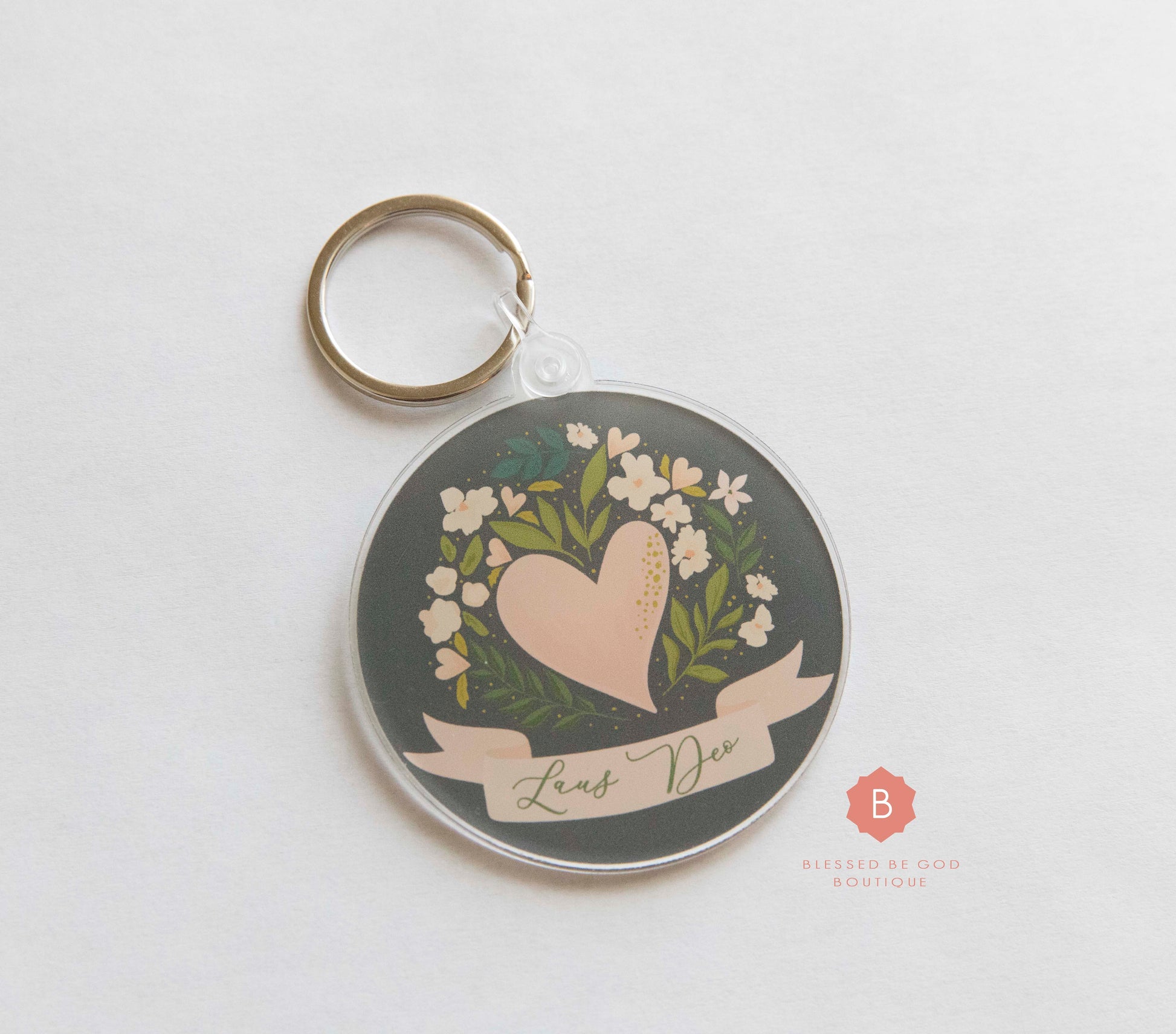 Laus Deo Catholic Acrylic Keychain - Keychains