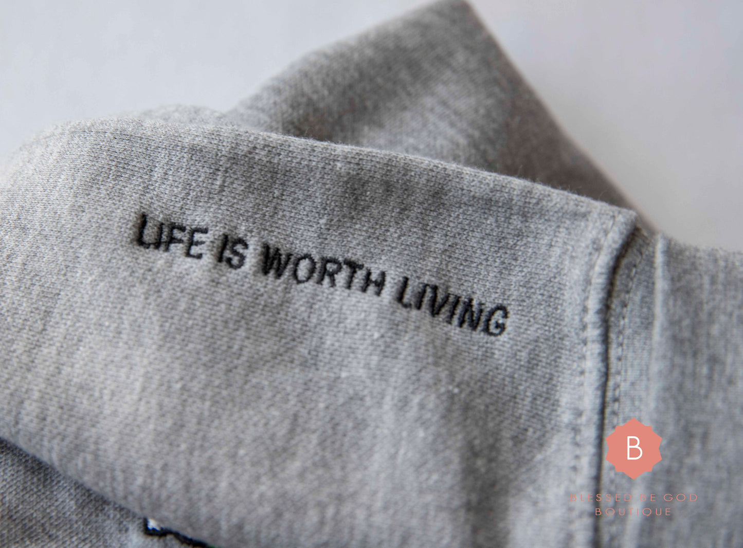 Life is Worth Living Catholic Premium Sweatshirt - Sweatshirt