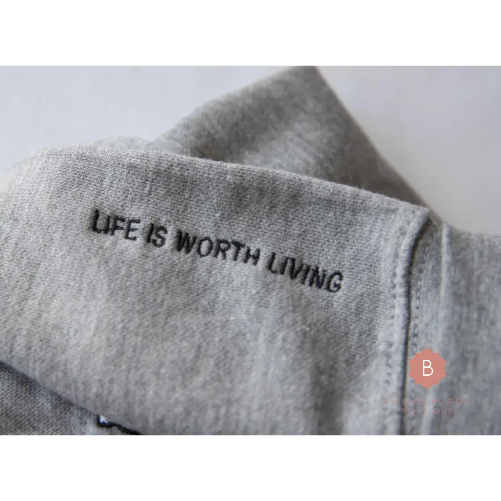 Life is Worth Living Catholic Premium Sweatshirt - Sweatshirt